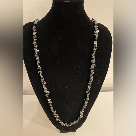 Black Hematite Stone Necklace - Picture 2 of 5